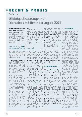 Vorschauseite 1: Wichtige Änderungen für Menschen mit Behinderung ab 2023
