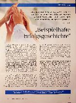 Vorschauseite 1: "Beispielhafte Erfolgsgeschichte"