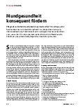 Vorschauseite 1: Mundgesundheit konsequent fördern