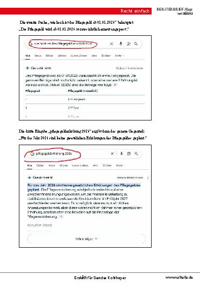 Vorschauseite 5: Beraterbrief Pflege Heft 12-2025