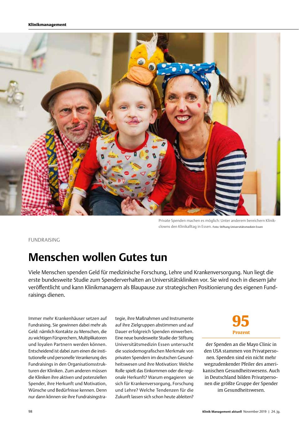 Vorschauseite 1: Fundraising: Menschen wollen Gutes tun