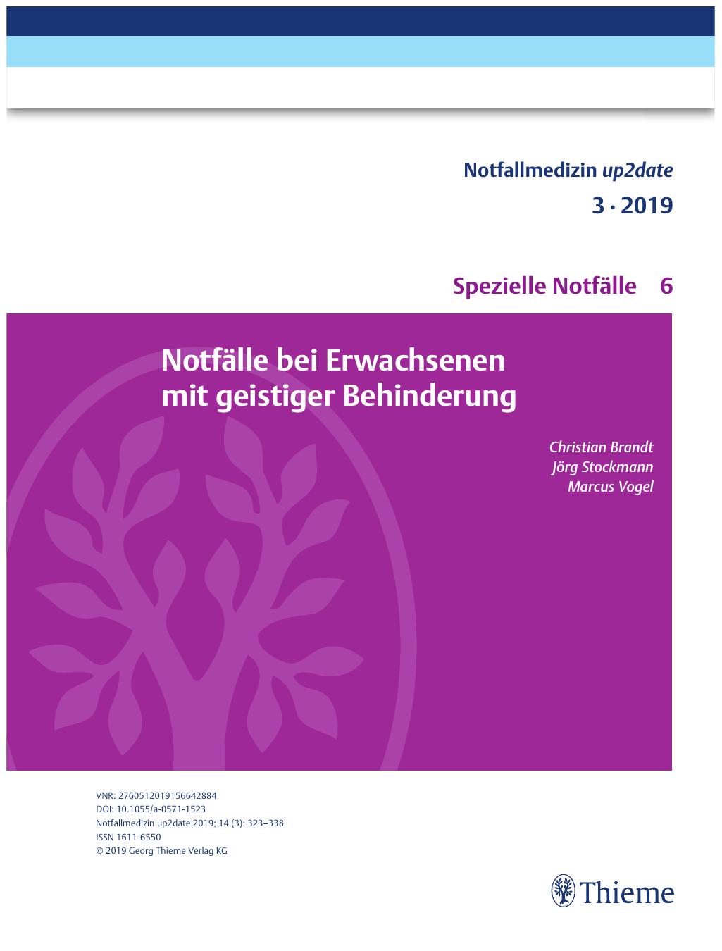 Vorschauseite 1: Notfälle bei Erwachsenen mit geistiger Behinderung