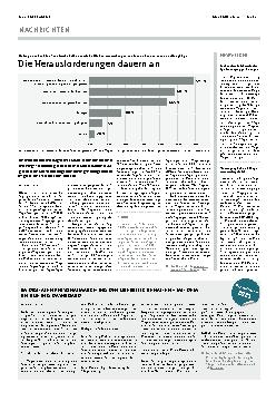 Vorschauseite 1: Die Herausforderungen dauern an.