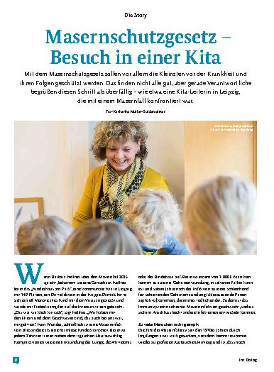 Vorschauseite 1: Masernschutzgesetz – Besuch in einer Kita