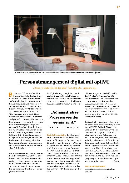 Vorschauseite 1: Personalmanagement digital mit optiVU
