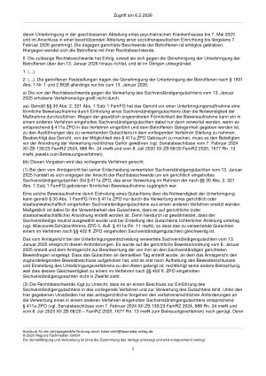 Vorschauseite 2: Zur Unterbringung – § 321 FamFG; § 411a ZPO § 321 FamFG; § 411a ZPO Schlagworte: Verwertbarkeit eines Gutachtens aus anderem Verfahren