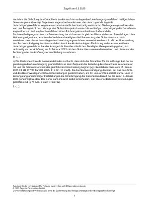 Vorschauseite 3: Zur Unterbringung – § 321 FamFG; § 411a ZPO § 321 FamFG; § 411a ZPO Schlagworte: Verwertbarkeit eines Gutachtens aus anderem Verfahren