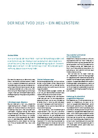 Vorschauseite 1: Deu neue TVÖD 2025- ein Meilenstein