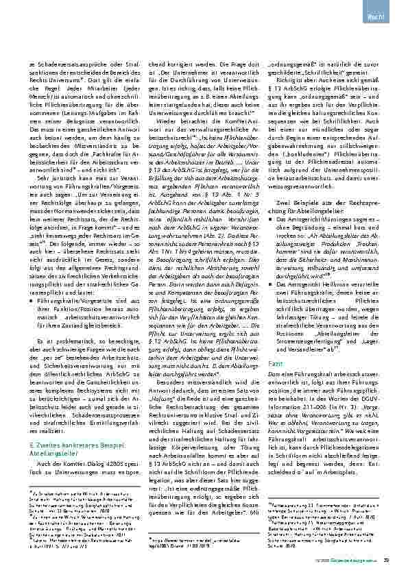 Vorschauseite 3: Warum die Bedeutung der Pflichtendelegation in Schriftform überschätzt wird. Entscheidend ist auf dem Arbeitsplatz.