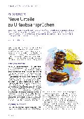 Vorschauseite 1: Neue Urteile zu Urlaubsansprüchen