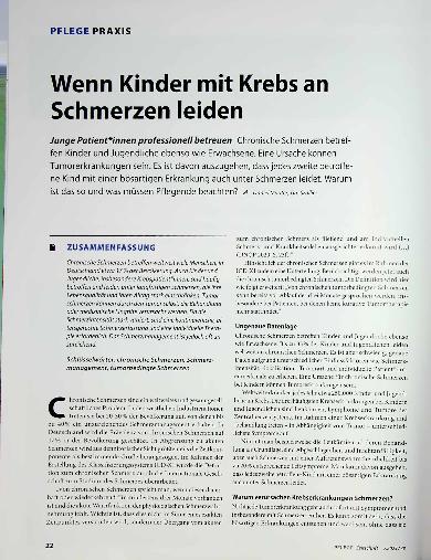 Vorschauseite 1: Wenn Kinder mit Krebs an Schmerzen leiden