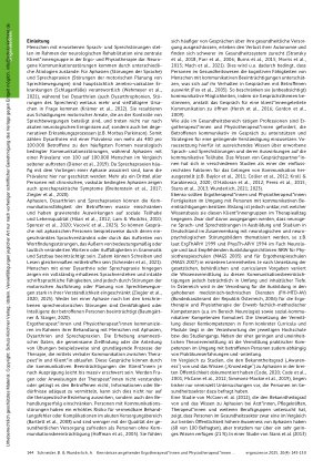 Vorschauseite 2: Kenntnisse angehender Ergotherapeut*innen und Physiotherapeut*innen in Österreich und Deutschland über erworbene Sprachund Sprechstörungen