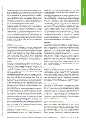 Vorschauseite 3: Kenntnisse angehender Ergotherapeut*innen und Physiotherapeut*innen in Österreich und Deutschland über erworbene Sprachund Sprechstörungen