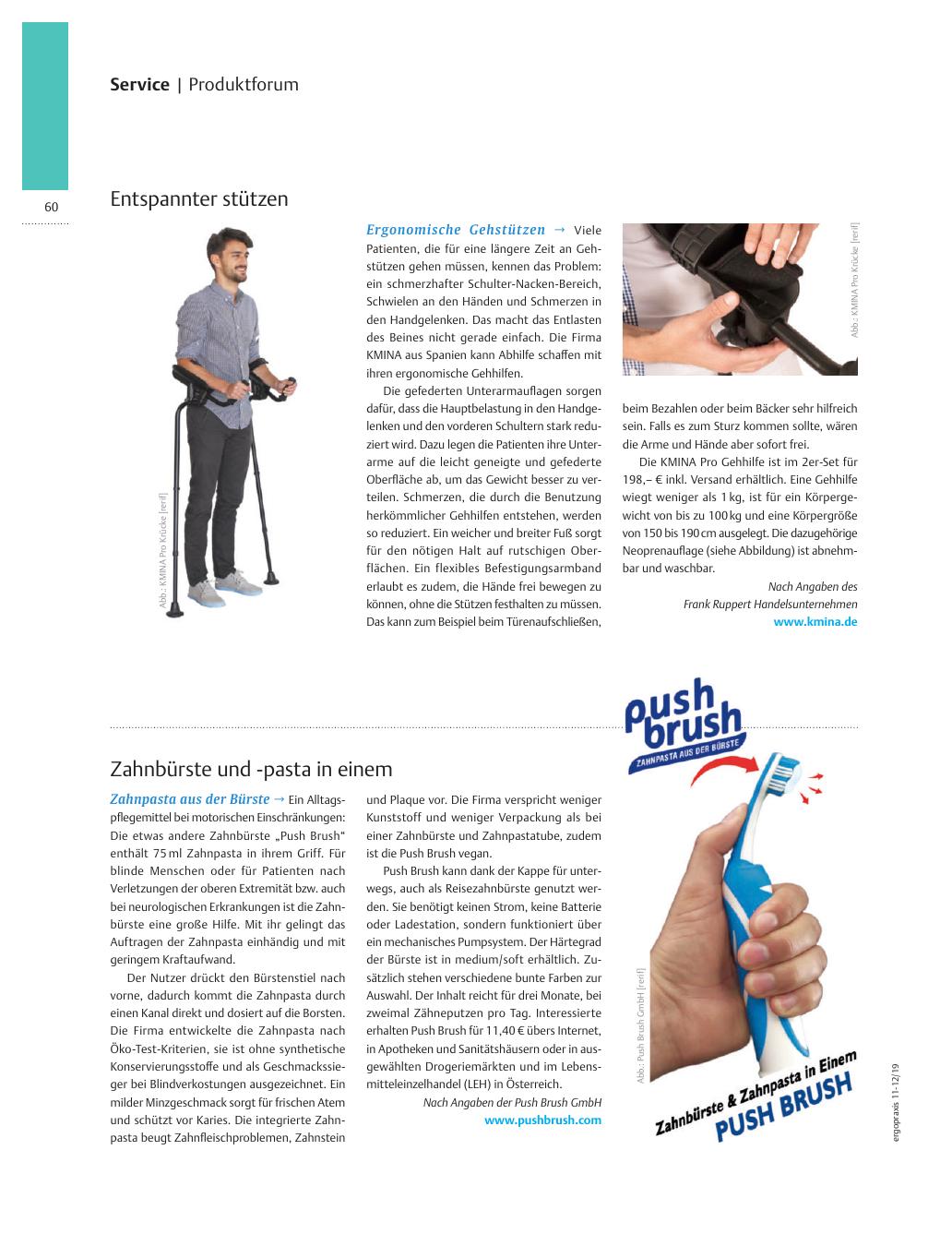 Vorschauseite 1: Entspannter stützen ? Ergonomische Gehstützen