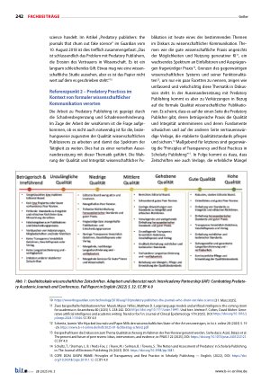 Vorschauseite 3: Predatory Publishing und Qualität im Kontext wissenschaftlichen Publizierens Gestaltung von Praxis in einem sich wandelnden Umfeld