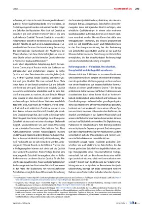 Vorschauseite 4: Predatory Publishing und Qualität im Kontext wissenschaftlichen Publizierens Gestaltung von Praxis in einem sich wandelnden Umfeld