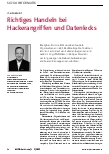 Vorschauseite 1: Richtiges Handeln bei Hackerangriffen und Datenlecks