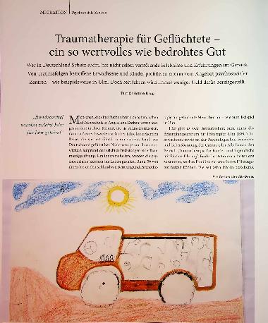 Vorschauseite 1: Traumatherapie für Geflüchtete - ein so wertvolles wie bedrohtes Gut
