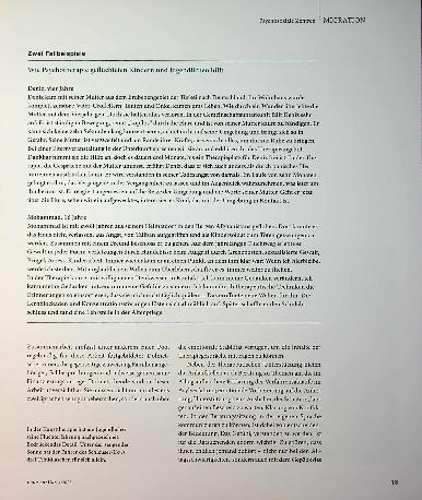 Vorschauseite 2: Traumatherapie für Geflüchtete - ein so wertvolles wie bedrohtes Gut
