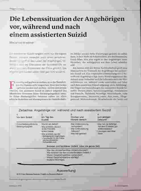Vorschauseite 1: Die Lebenssituation der Angehörigen vor, während und nach einem assistierten Suizid