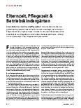 Vorschauseite 1: Elternzeit, Pflegezeit & Betriebskindergärten