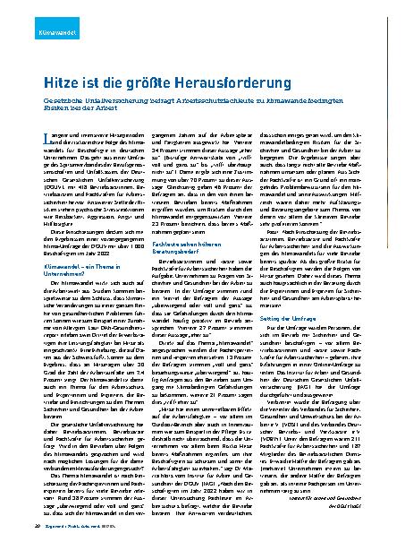 Vorschauseite 5: Thematisierung saisonaler Hitze in der Gefährdungsbeurteilung