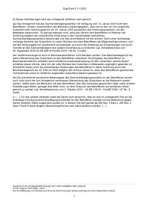Vorschauseite 2: Zur Gutachtenübermittlung – §§ 37 Abs. 2, 68 Abs. 3 FamFG