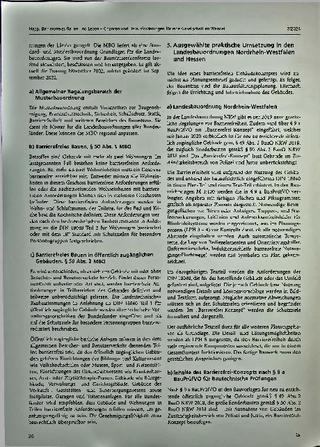 Vorschauseite 2: Barrierefreies Bauen und Leben - Chancen und Herausforderungen für eine Gesellschaft im Wandel
