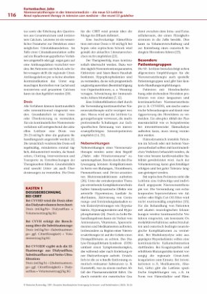 Vorschauseite 5: Nierenersatztherapie in der Intensivmedizin – die neue S3-Leitlinie