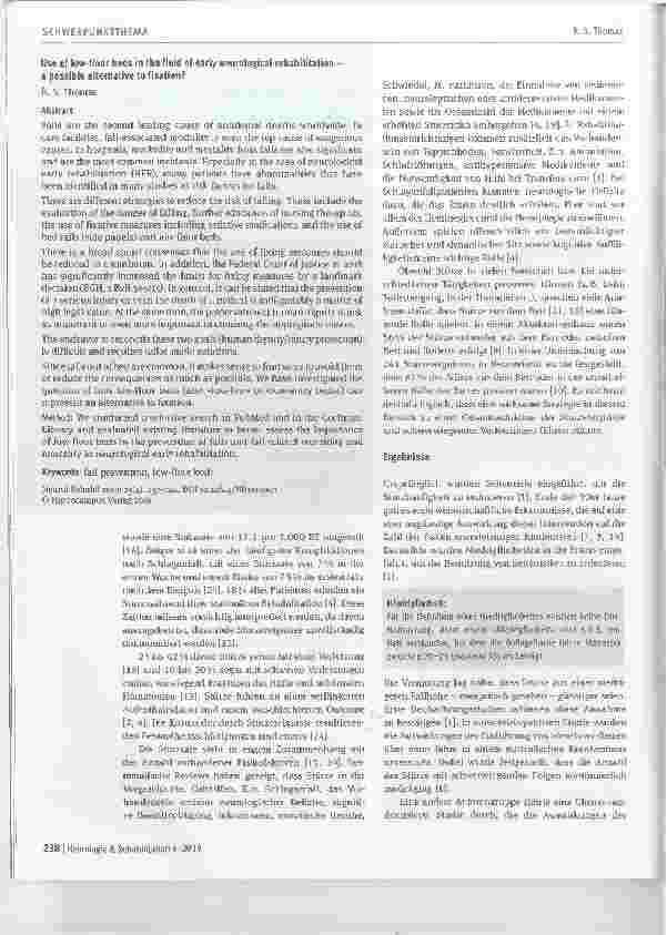 Vorschauseite 2: Einsatz von Niedrigflurbetten im Bereich der neurologischen Frührehabilitation - Eine mögliche Alternative zur Fixierung?