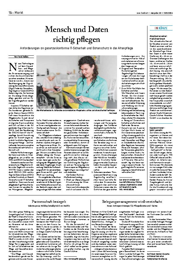 Vorschauseite 1: Mensch und Daten richtig pflegen