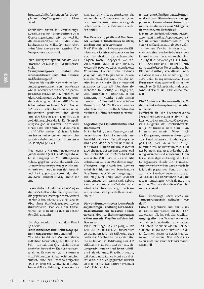 Vorschauseite 3: Frostige Atmosphäre verhindert gute Lösungen. VKD-Praktiker müssen endlich beteiligt werden.