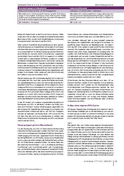 Vorschauseite 2: Aufbau einer Station für AYAs