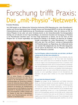 Vorschauseite 1: Forschung trifft Praxis: Das „mit-Physio“-Netzwerk an der OTH Regensburg