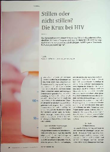 Vorschauseite 1: Stillen oder nicht stillen? Die Krux bei HIV