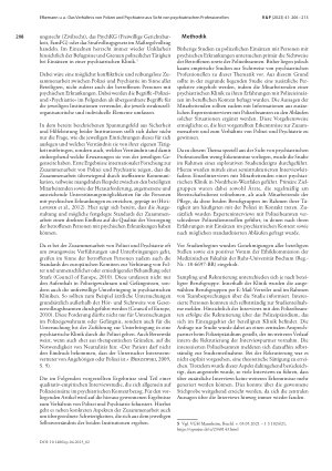 Vorschauseite 3: Das Verhältnis von Polizei und Psychiatrie aus der Sicht von psychiatrischen Professionellen. Ergebnisse aus einer explorativen qualitativ-empirischen Interviewstudie