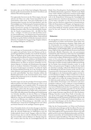 Vorschauseite 5: Das Verhältnis von Polizei und Psychiatrie aus der Sicht von psychiatrischen Professionellen. Ergebnisse aus einer explorativen qualitativ-empirischen Interviewstudie