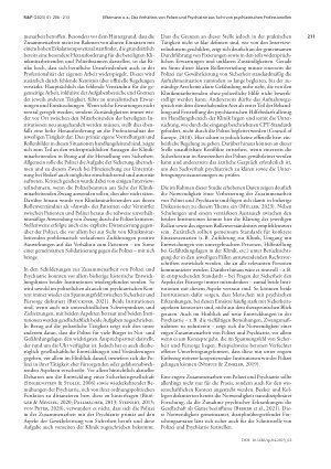 Vorschauseite 6: Das Verhältnis von Polizei und Psychiatrie aus der Sicht von psychiatrischen Professionellen. Ergebnisse aus einer explorativen qualitativ-empirischen Interviewstudie