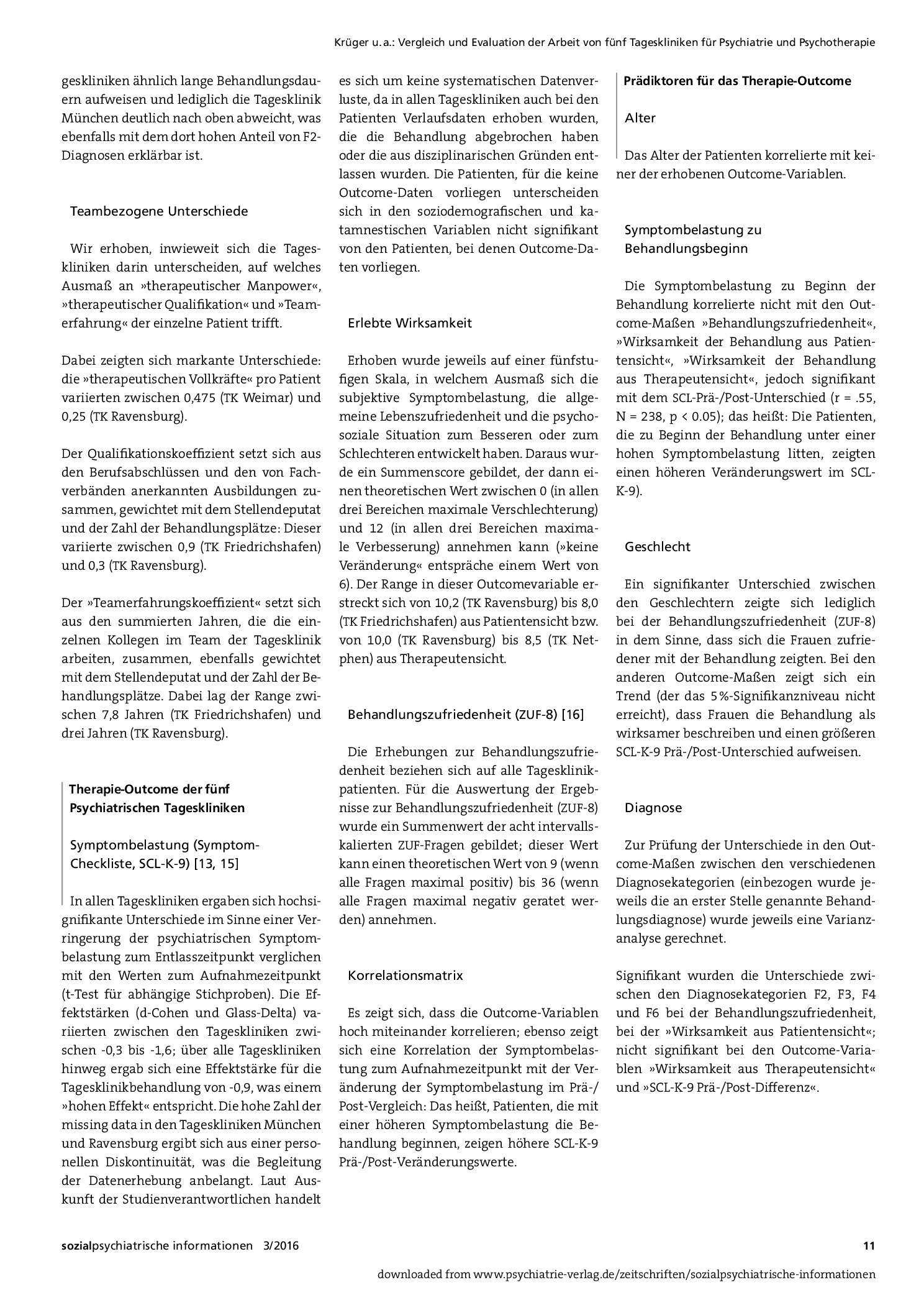 Vorschauseite 4: Vergleich und Evaluation der Arbeit von fünf Tageskliniken für Psychiatrie und Psychotherapie