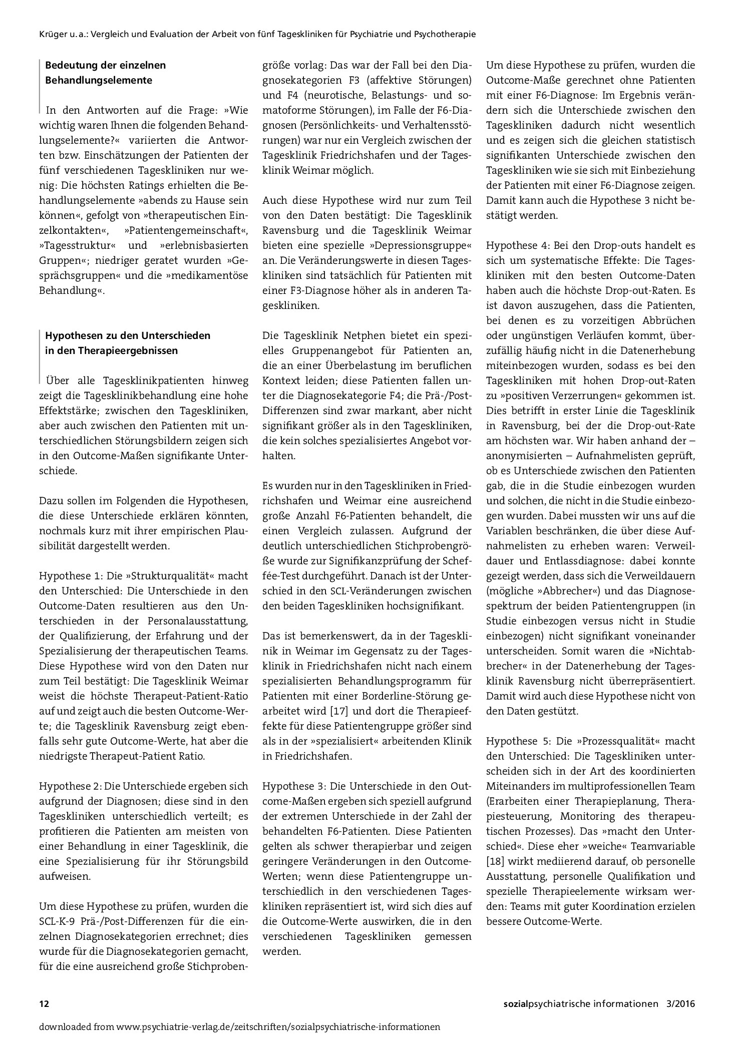 Vorschauseite 5: Vergleich und Evaluation der Arbeit von fünf Tageskliniken für Psychiatrie und Psychotherapie