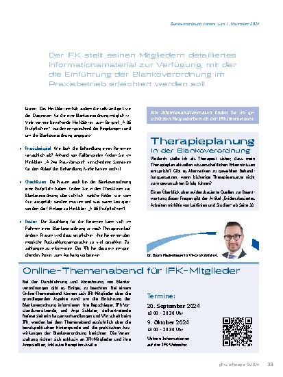 Vorschauseite 4: Blankoverordnung kommt zum 1. November 2024