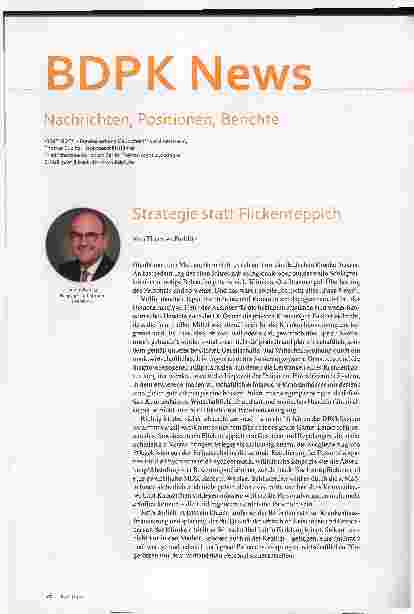 Vorschauseite 1: Strategie statt Flickenteppich