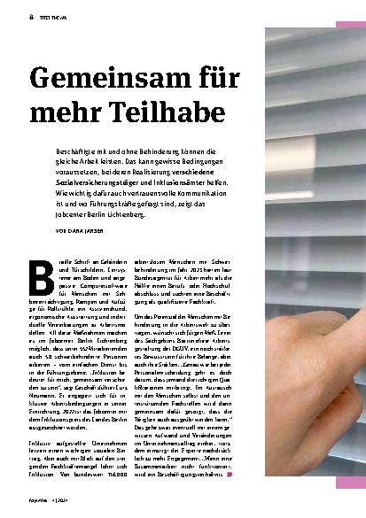 Vorschauseite 1: Gemeinsam für mehr Teilhabe
