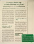 Vorschauseite 1: Psychische Belastung - Pandemien wirken lange nach