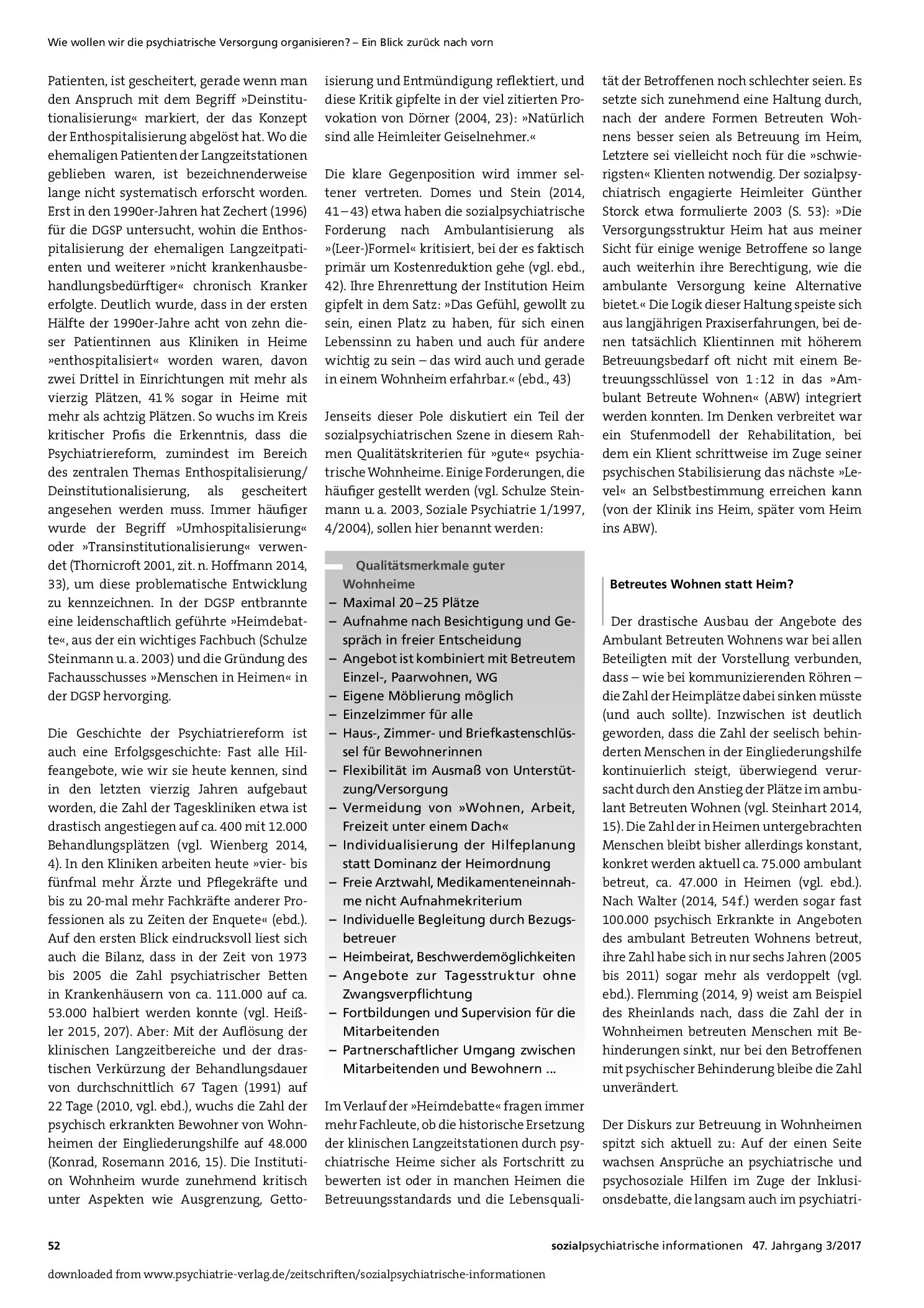 Vorschauseite 2: Glanz und Elend der Psychiatriereform am Beispiel der »Heimdebatte«