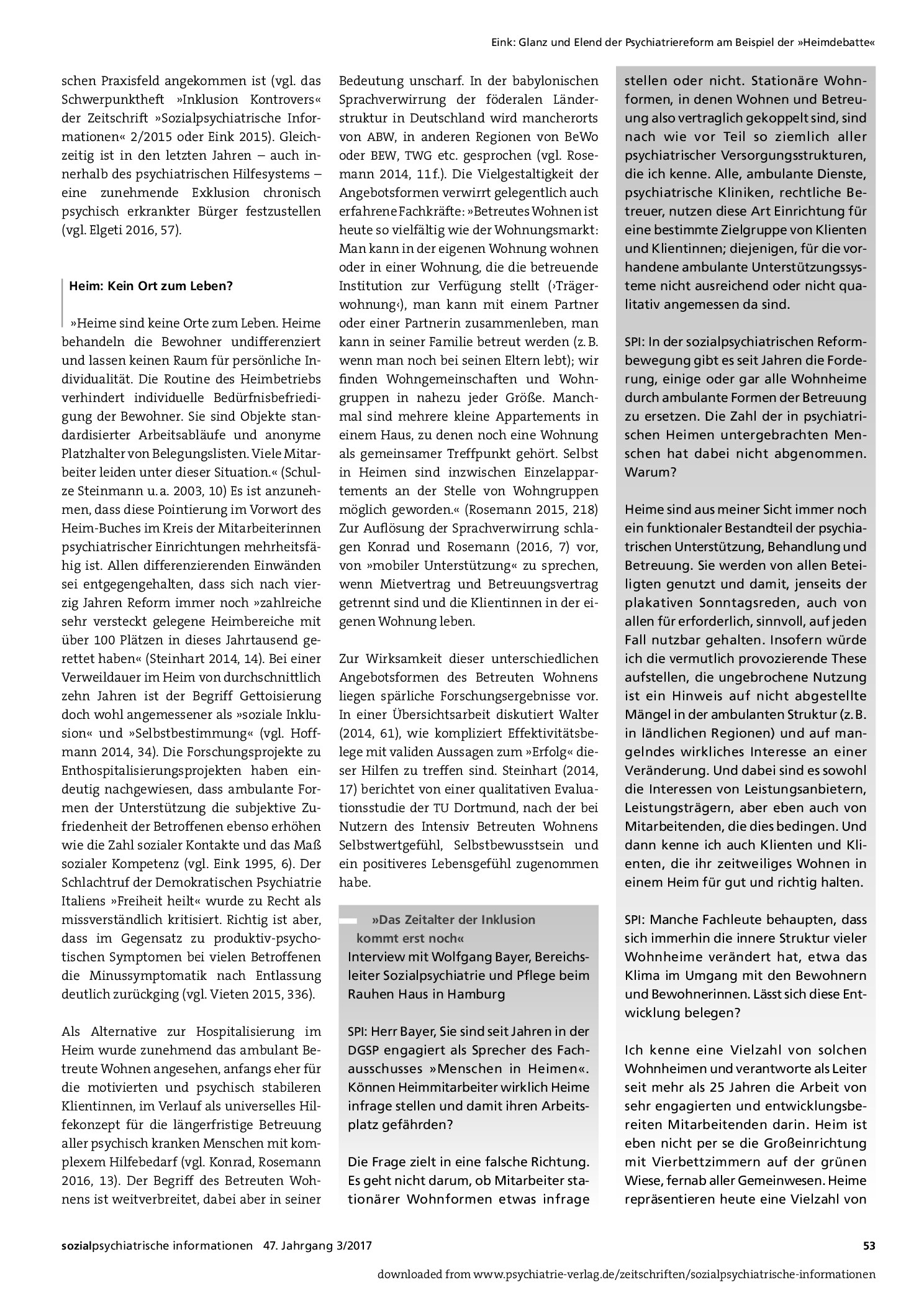 Vorschauseite 3: Glanz und Elend der Psychiatriereform am Beispiel der »Heimdebatte«