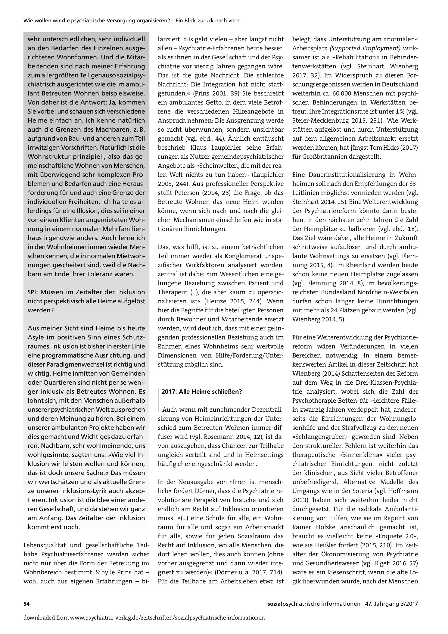 Vorschauseite 4: Glanz und Elend der Psychiatriereform am Beispiel der »Heimdebatte«