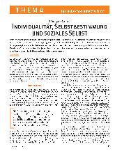 Vorschauseite 1: Individualität, Selbstbestimmung und soziales Selbst