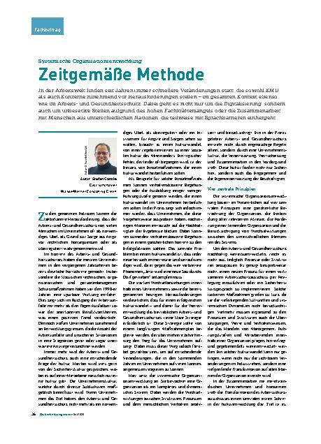 Vorschauseite 1: Systemische Organisationsentwicklung Zeitgemäße Methode