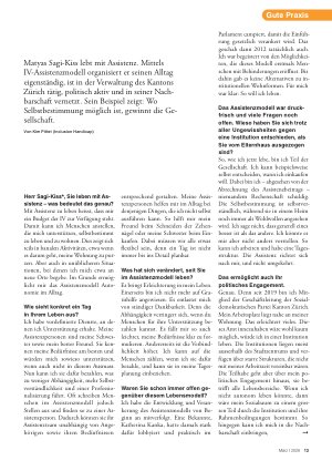 Vorschauseite 2: «Es braucht eine Gesellschaft, die uns zutraut, selbst bestimmt zu wohnen»